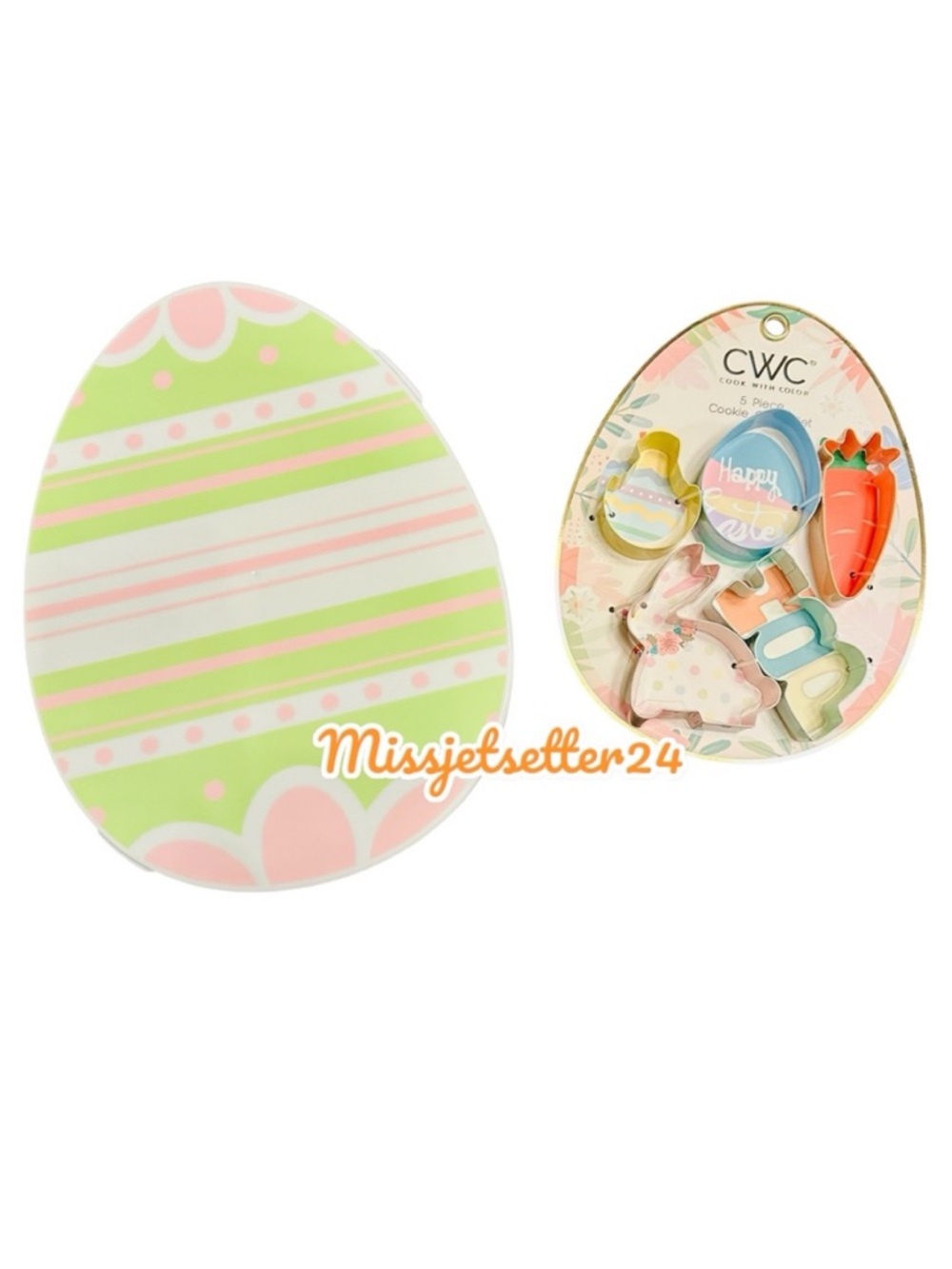 CWC Spring Easter Egg Snack Box Food Storage Container & Cookie Cutters